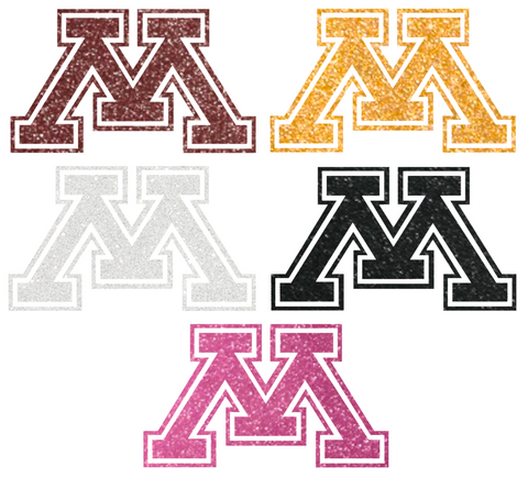 Minnesota Golden Gophers Metallic Sparkle Team Logo Premium DieCut Vinyl Decal PICK COLOR & SIZE