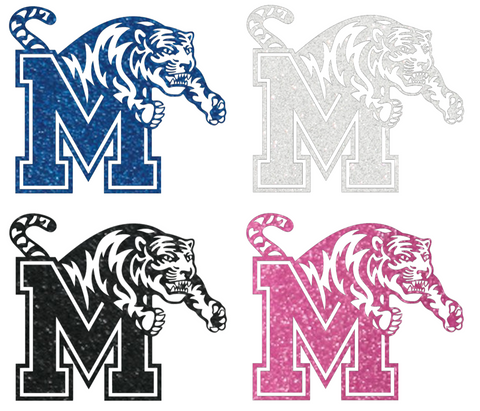 Memphis Tigers Metallic Sparkle Team Logo Premium DieCut Vinyl Decal PICK COLOR & SIZE