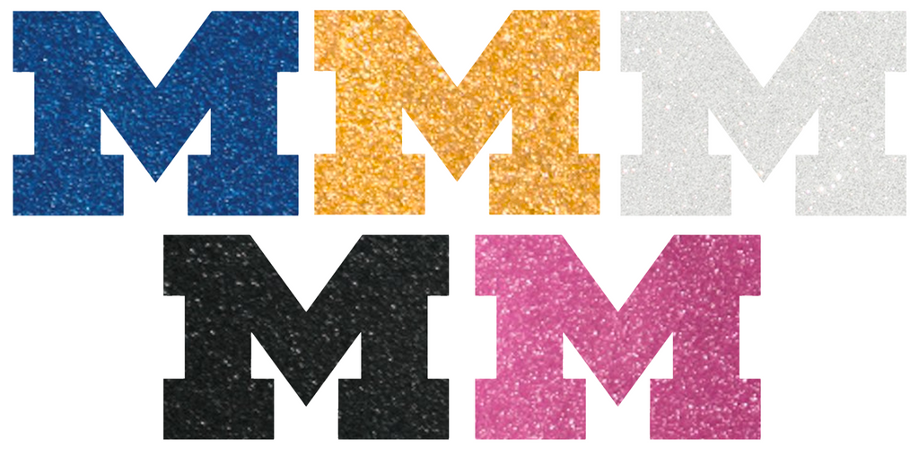 Michigan Wolverines Metallic Sparkle Team Logo Premium DieCut Vinyl Decal PICK COLOR & SIZE