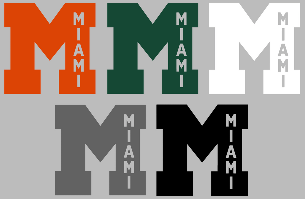 Miami Hurricanes Retro Throwback Logo Premium DieCut Vinyl Decal PICK COLOR & SIZE