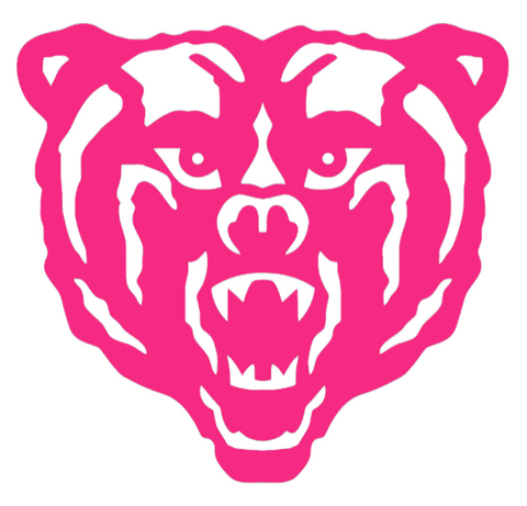 Mercer Bears HOT PINK Mascot Logo Premium DieCut Vinyl Decal PICK SIZE