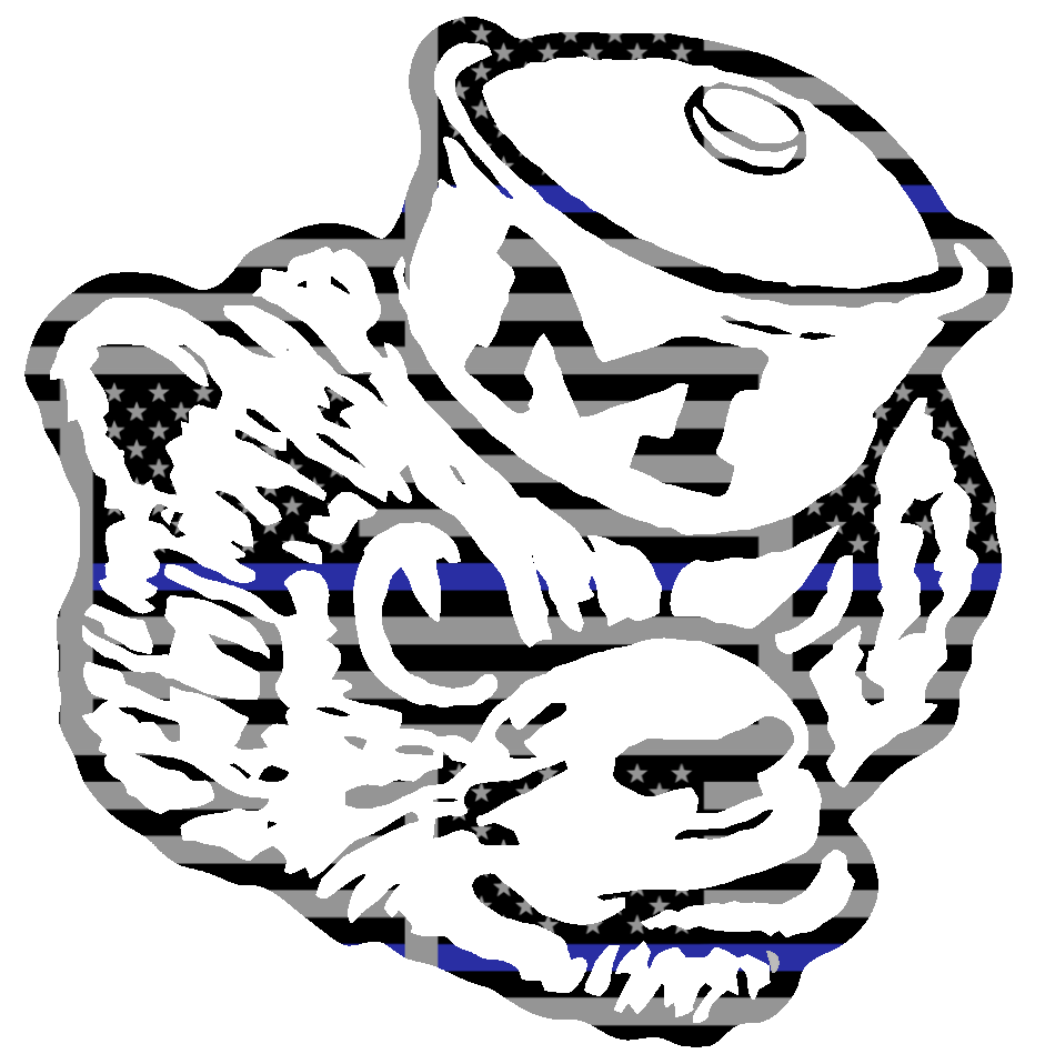 Michigan Wolverines Retro Throwback Logo Thin Blue Line American Flag Premium DieCut Vinyl Decal PICK SIZE