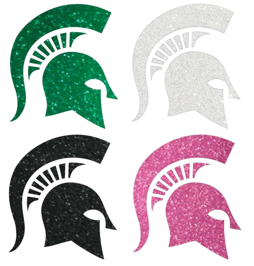 Michigan State Spartans Metallic Sparkle Alternate Logo Premium DieCut Vinyl Decal PICK COLOR & SIZE