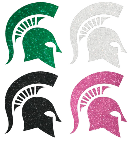 Michigan State Spartans Metallic Sparkle Alternate Logo Premium DieCut Vinyl Decal PICK COLOR & SIZE