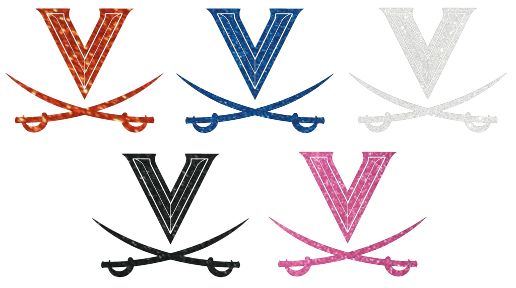 Virginia Cavaliers Metallic Sparkle Team Logo Premium DieCut Vinyl Decal PICK COLOR & SIZE
