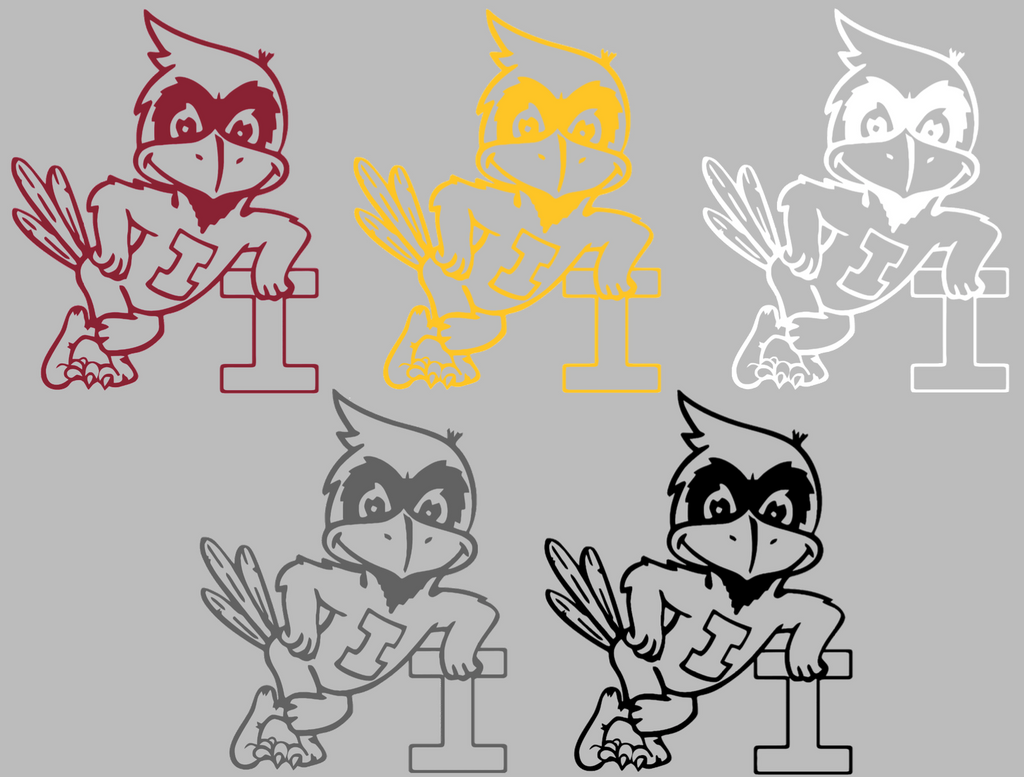 Iowa State Cyclones Retro Throwback Logo Premium DieCut Vinyl Decal PICK COLOR & SIZE
