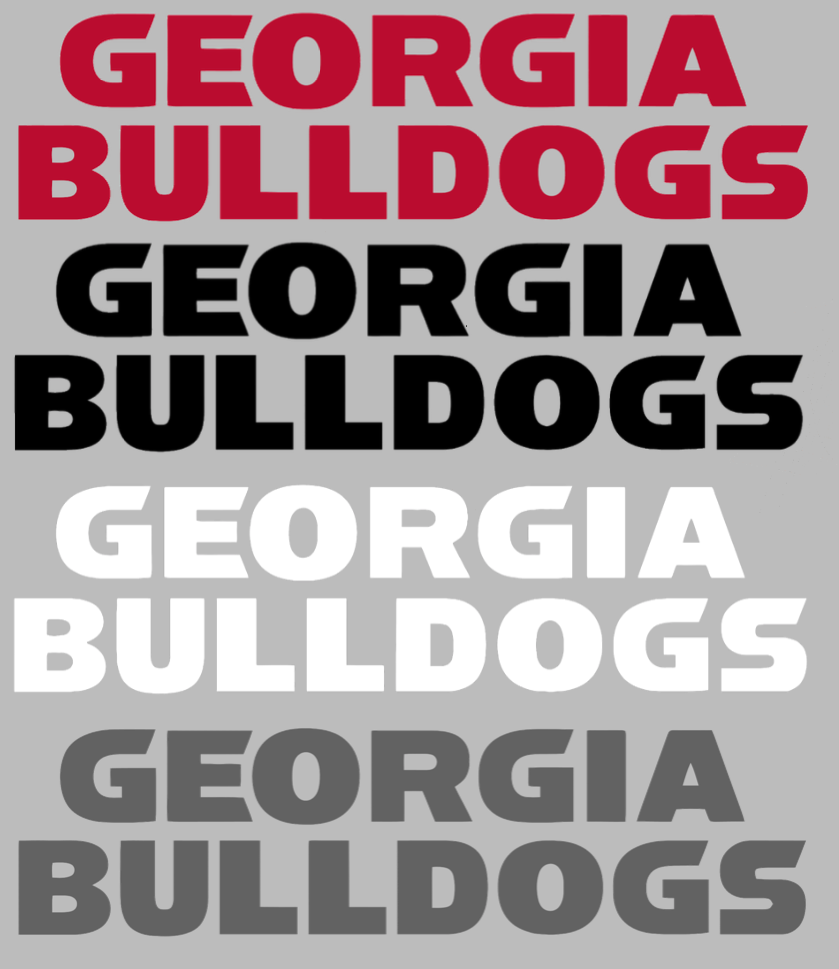 Georgia Bulldogs Team Name Logo Premium DieCut Vinyl Decal PICK COLOR & SIZE