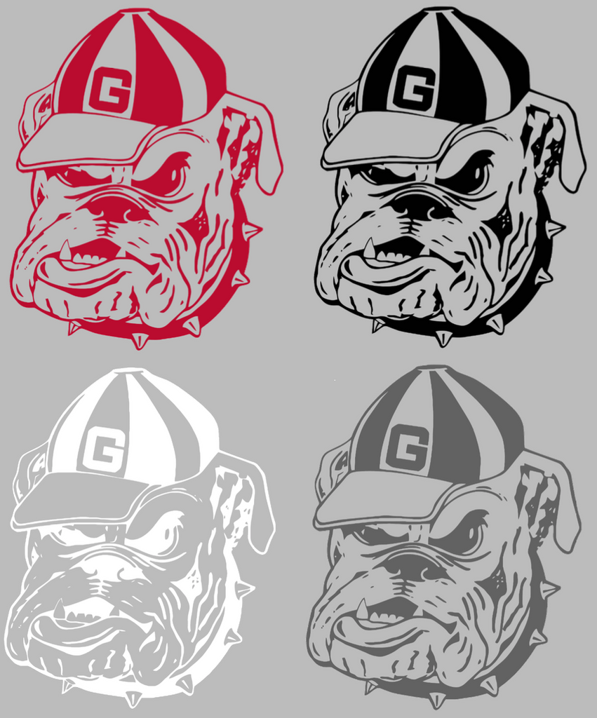 Georgia Bulldogs Retro Throwback Logo Premium DieCut Vinyl Decal PICK COLOR & SIZE