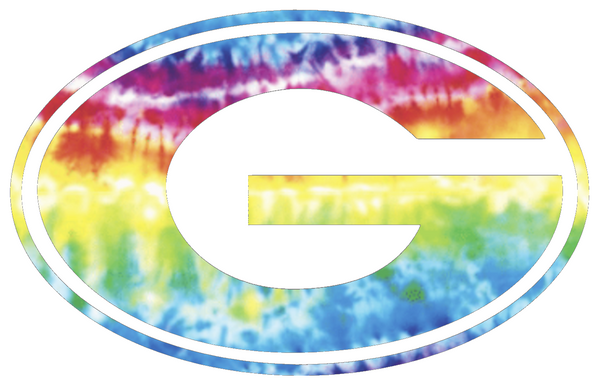 Georgia Bulldogs Team Logo Crucial Catch Cancer Tie Dye Vinyl Decal PICK SIZE