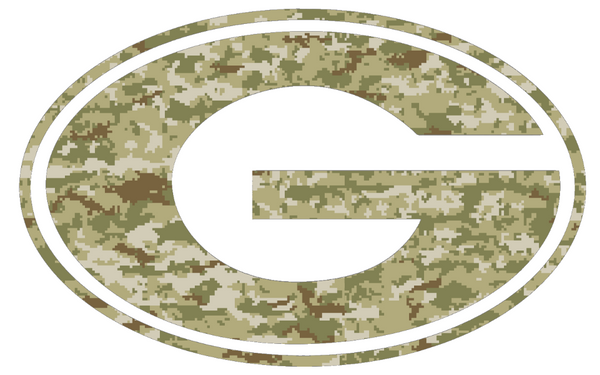 Georgia Bulldogs Team Logo Salute to Service Camouflage Camo Vinyl Decal PICK SIZE