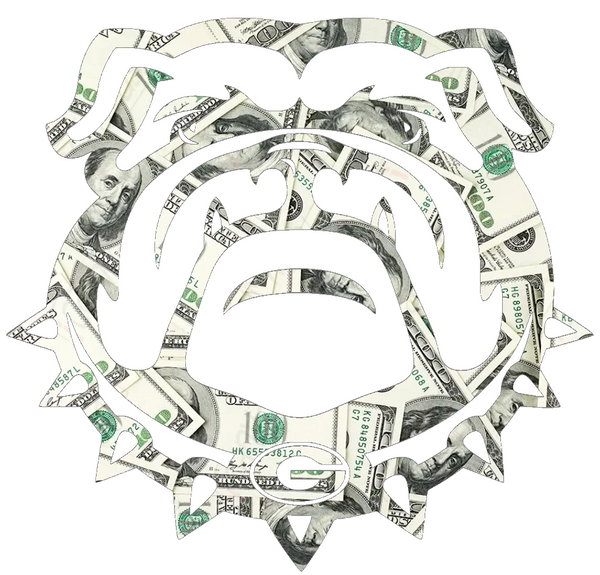 Georgia Bulldogs Uga Mascot Logo Money Print Premium DieCut Vinyl Decal PICK SIZE