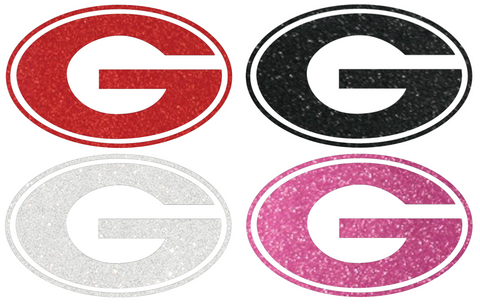 Georgia Bulldogs Metallic Sparkle Team Logo Premium DieCut Vinyl Decal PICK COLOR & SIZE