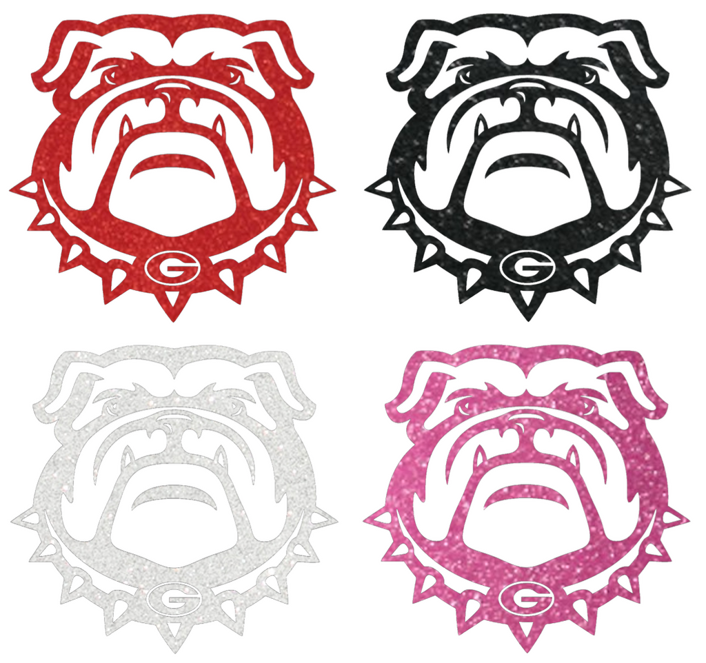 Georgia Bulldogs Metallic Sparkle Uga Mascot Logo Premium DieCut Vinyl Decal PICK COLOR & SIZE