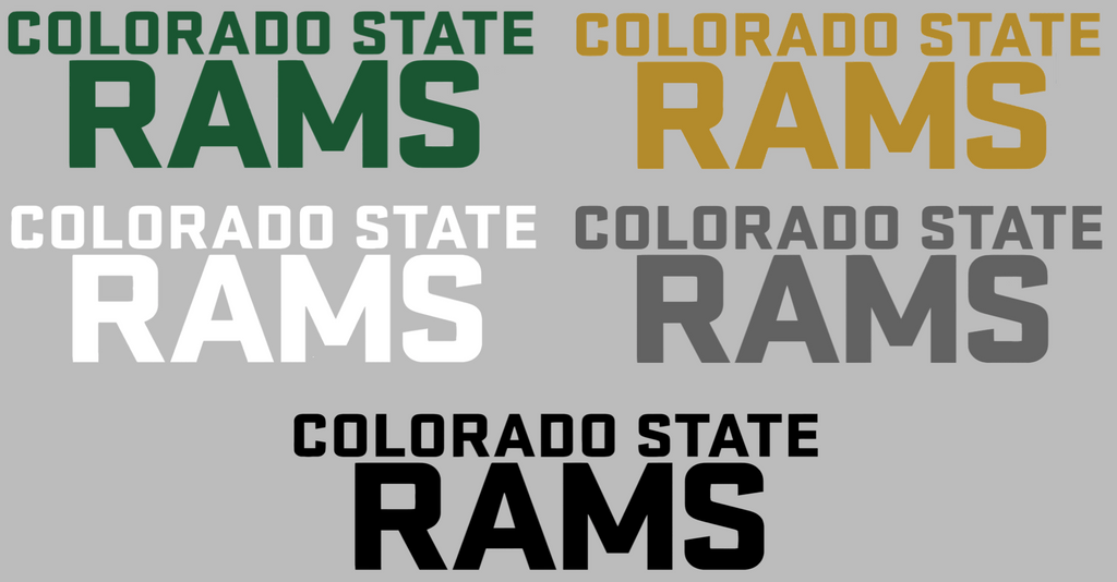 Colorado State Rams Team Name Logo Premium DieCut Vinyl Decal PICK COLOR & SIZE