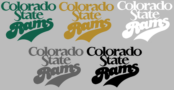 Colorado State Rams Retro Throwback Logo Vinyl Decal PICK COLOR & SIZE ...