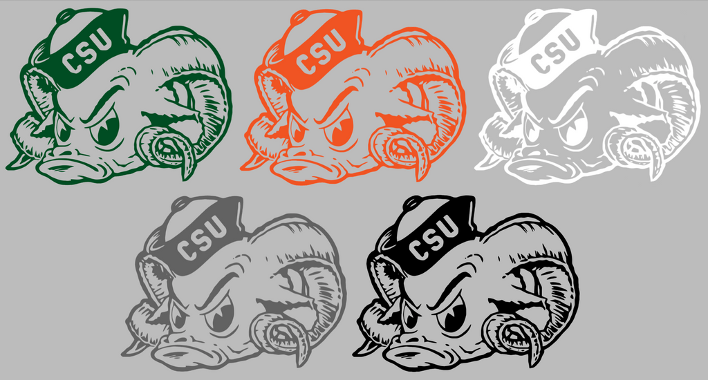 Colorado State Rams Retro Throwback Logo Premium DieCut Vinyl Decal PICK COLOR & SIZE