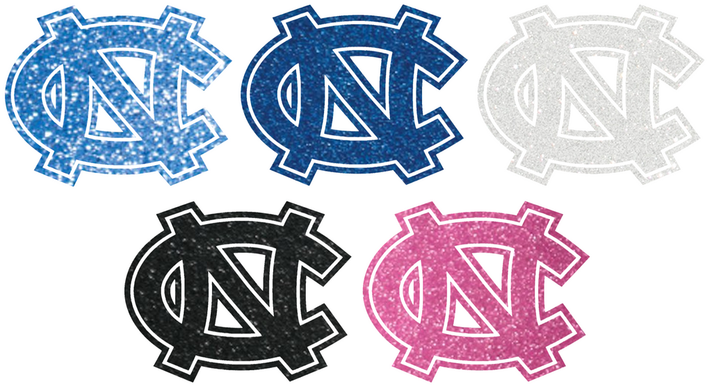 North Carolina Tar Heels Metallic Sparkle Team Logo Premium DieCut Vinyl Decal PICK COLOR & SIZE