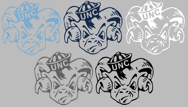 North Carolina Tar Heels Retro Throwback Logo Premium DieCut Vinyl Decal PICK COLOR & SIZE