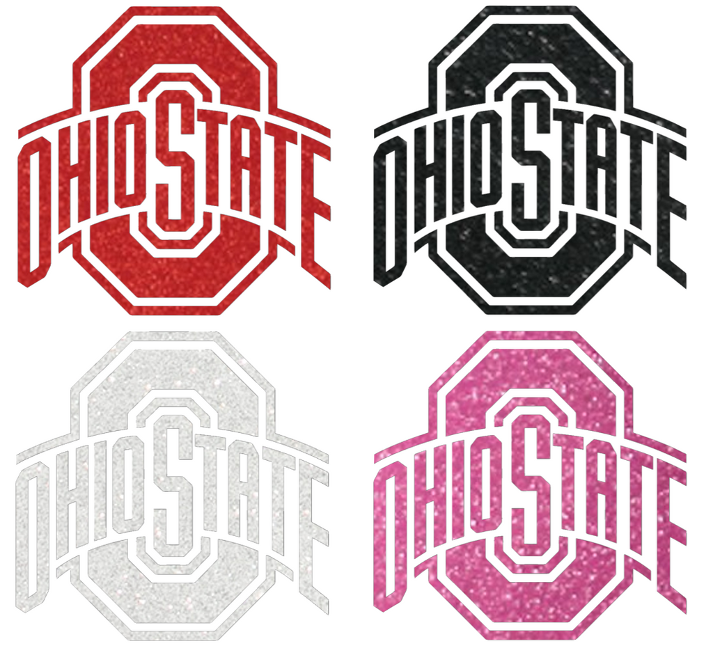 Ohio State Buckeyes Metallic Sparkle Team Logo Premium DieCut Vinyl Decal PICK COLOR & SIZE