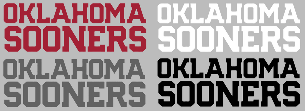 Oklahoma Sooners Team Name Logo Premium DieCut Vinyl Decal PICK COLOR & SIZEOklahoma Sooners Team Name Logo Premium DieCut Vinyl Decal PICK COLOR & SIZE