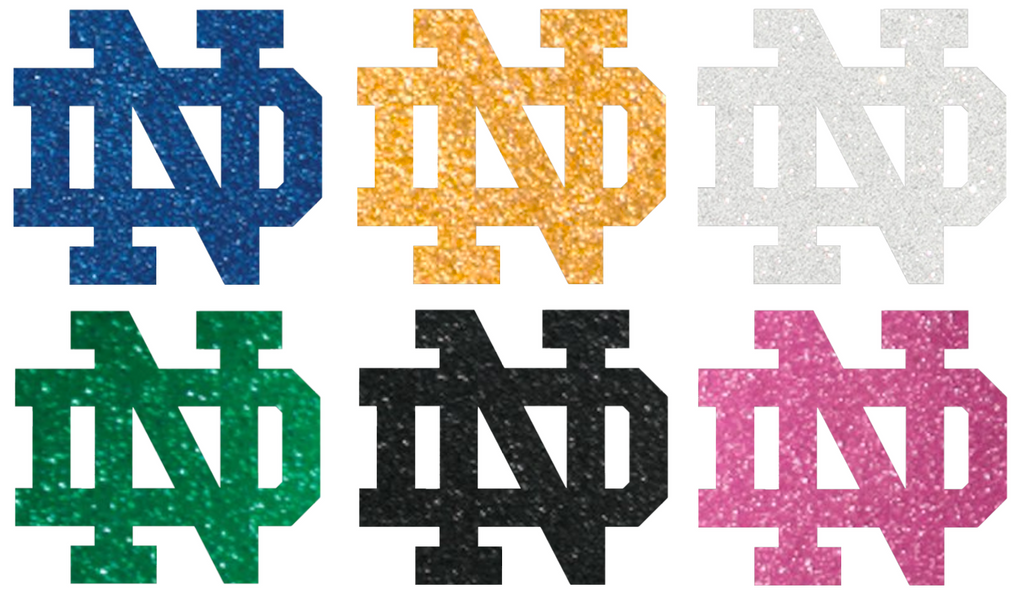Notre Dame Fighting Irish Metallic Sparkle Team Logo Premium DieCut Vinyl Decal PICK COLOR & SIZE