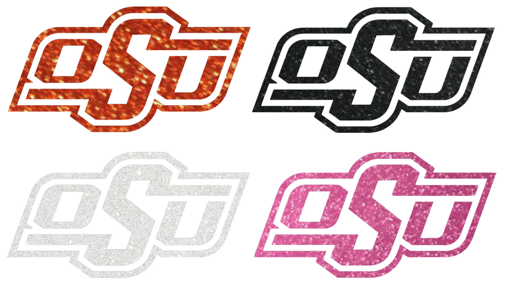 Oklahoma State Cowboys Metallic Sparkle Team Logo Premium DieCut Vinyl Decal PICK COLOR & SIZE