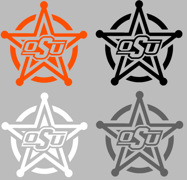 Oklahoma State Cowboys Star Logo Premium DieCut Vinyl Decal PICK COLOR & SIZE