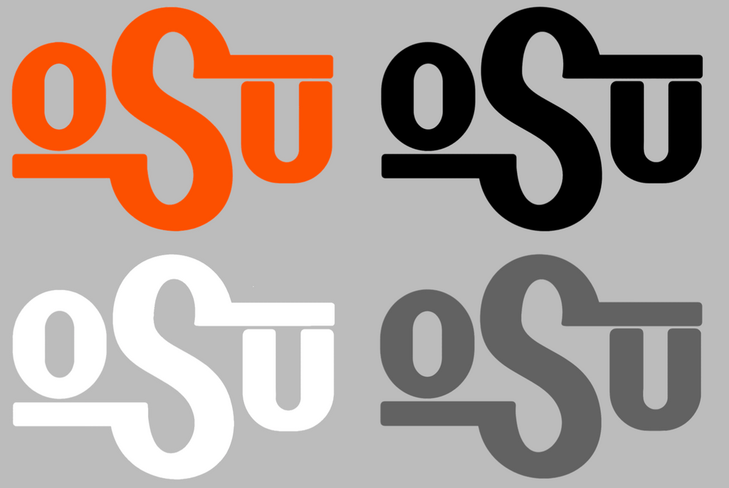 Oklahoma State Cowboys Retro Throwback Logo Premium DieCut Vinyl Decal PICK COLOR & SIZE