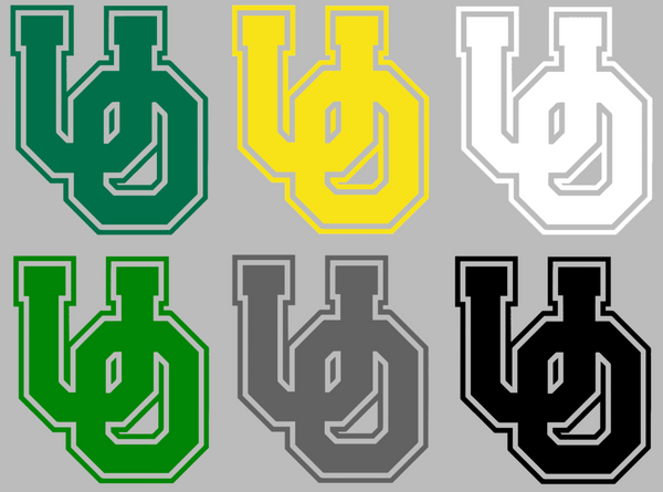 Oregon Ducks Retro Throwback Logo Premium DieCut Vinyl Decal PICK COLOR & SIZE