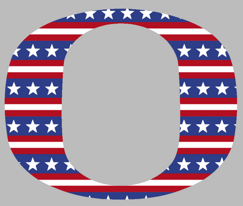 Oregon Ducks Team Logo Stars & Stripes USA American Flag Vinyl Decal PICK SIZE