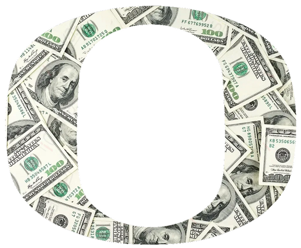 Oregon Ducks Team Logo Money Print Premium DieCut Vinyl Decal PICK SIZE