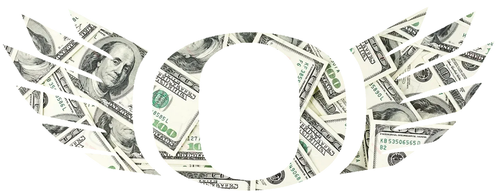 Oregon Ducks Wings Logo Money Print Premium DieCut Vinyl Decal PICK SIZE