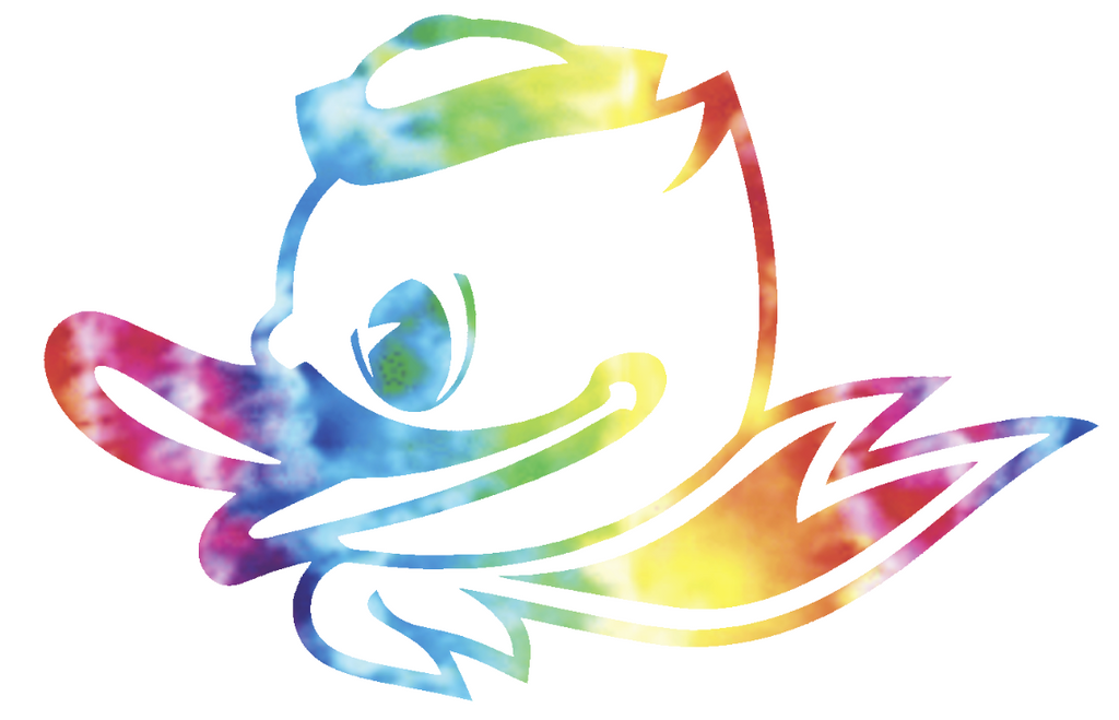 Oregon Ducks Puddles Logo Crucial Catch Cancer Tie Dye Vinyl Decal PICK SIZE