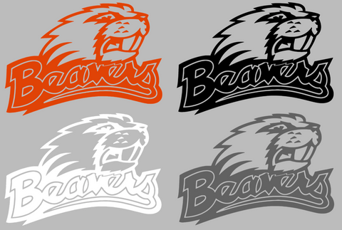 Oregon State Beavers Retro Throwback Logo Premium DieCut Vinyl Decal PICK COLOR & SIZE