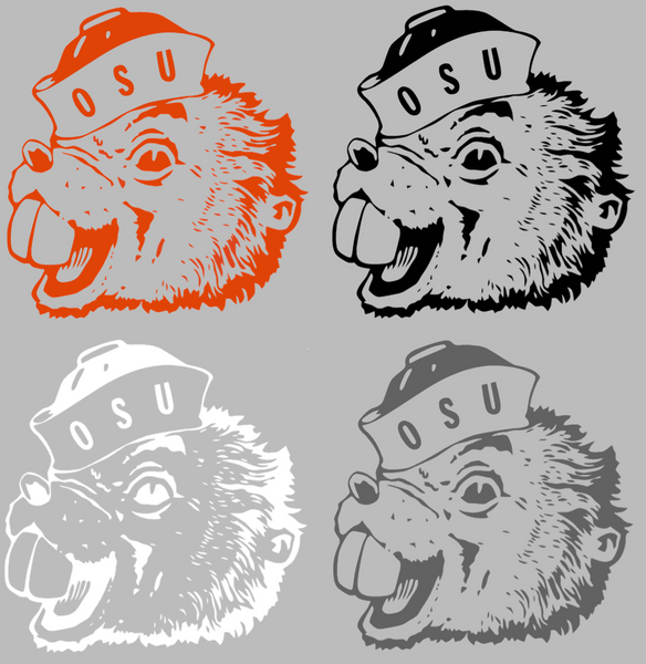 Oregon State Beavers Retro Throwback Logo Premium DieCut Vinyl Decal PICK COLOR & SIZE