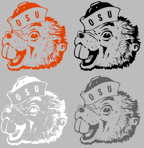 Oregon State Beavers Retro Throwback Logo Premium DieCut Vinyl Decal PICK COLOR & SIZE
