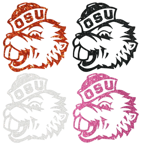 Oregon State Beavers Metallic Sparkle Mascot Logo Premium DieCut Vinyl Decal PICK COLOR & SIZE