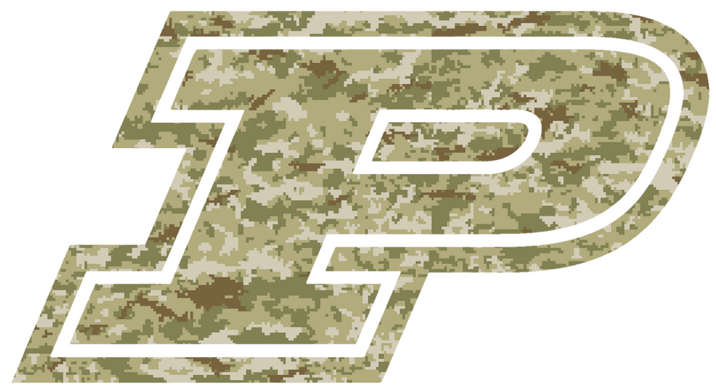 Purdue Boilermakers Team Logo Salute to Service Camouflage Camo Vinyl Decal PICK SIZE