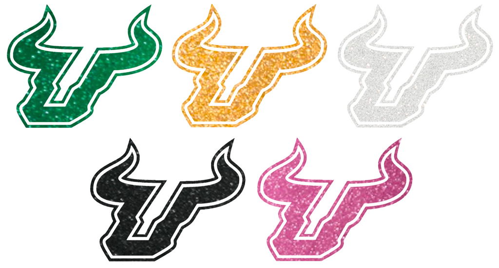 South Florida Bulls Metallic Sparkle Team Logo Premium DieCut Vinyl Decal PICK COLOR & SIZE