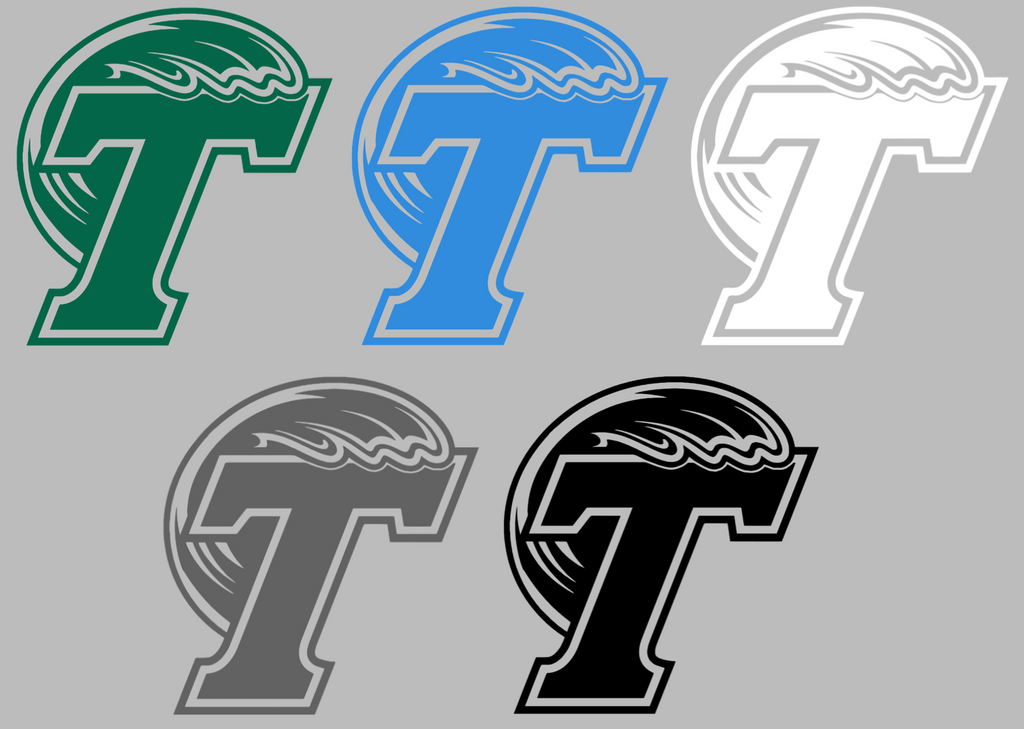 Tulane Green Wave Retro Throwback Logo Premium DieCut Vinyl Decal PICK COLOR & SIZE