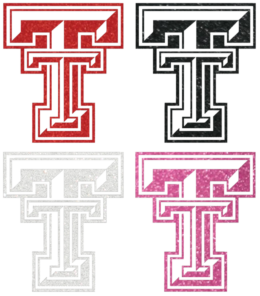 Texas Tech Red Raiders Metallic Sparkle Team Logo Premium DieCut Vinyl Decal PICK COLOR & SIZE