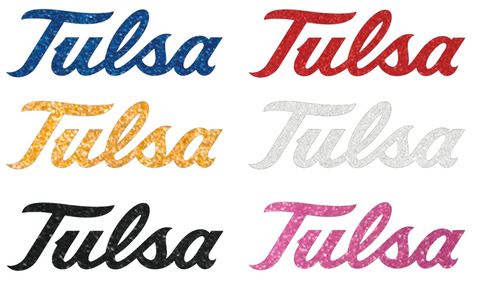 Tulsa Golden Hurricane Metallic Sparkle Team Logo Premium DieCut Vinyl Decal PICK COLOR & SIZE