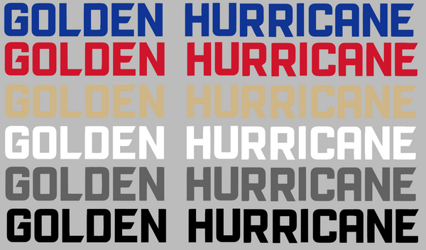 Tulsa Golden Hurricane Team Name Logo Premium DieCut Vinyl Decal PICK COLOR & SIZE