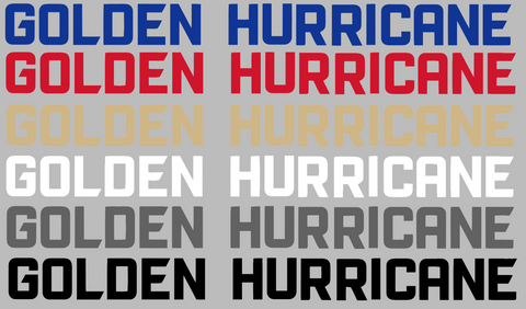 Tulsa Golden Hurricane Team Name Logo Premium DieCut Vinyl Decal PICK COLOR & SIZE