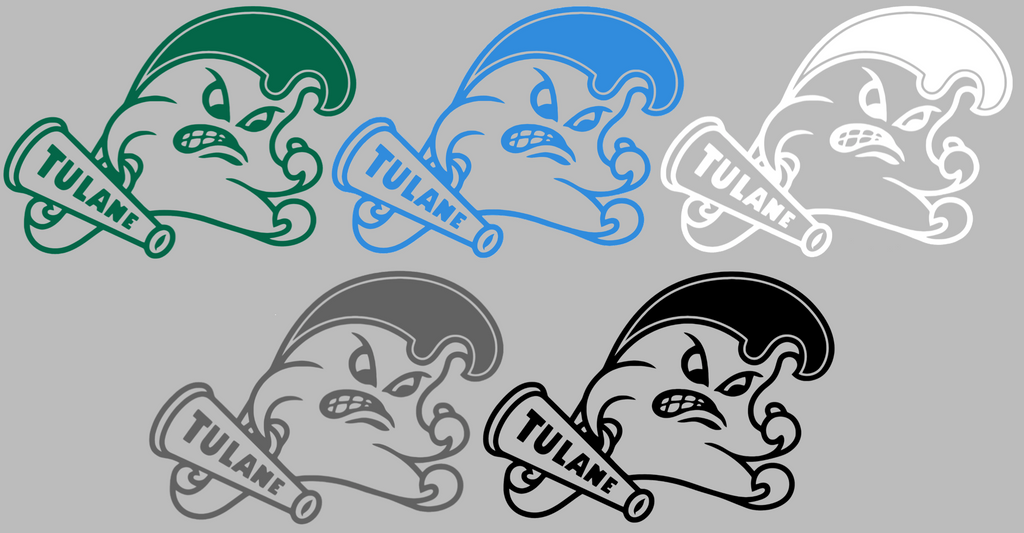 Tulane Green Wave Team Logo Premium DieCut Vinyl Decal PICK COLOR & SIZE