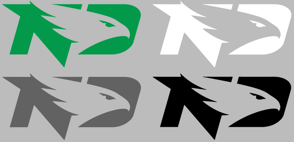 North Dakota Fighting Hawks Team Logo Premium DieCut Vinyl Decal PICK COLOR & SIZE