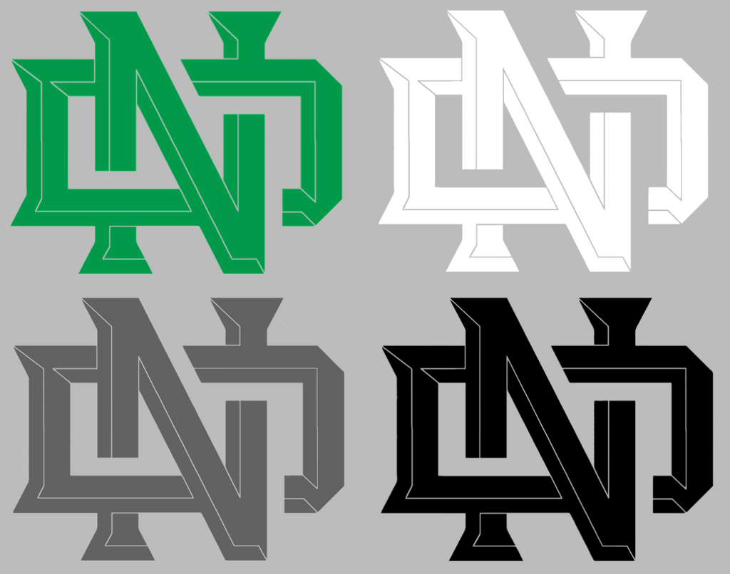 North Dakota Fighting Hawks Retro Throwback Logo Premium DieCut Vinyl Decal PICK COLOR & SIZE