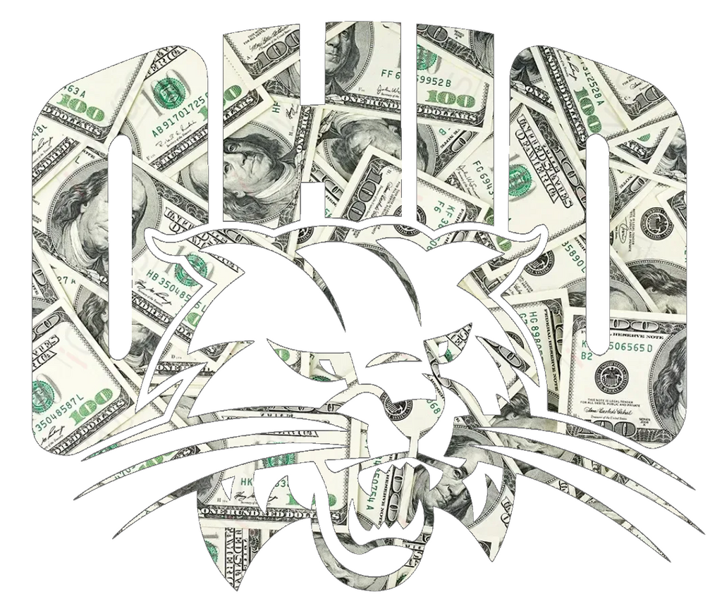 Ohio Bobcats Team Logo Money Print Premium DieCut Vinyl Decal PICK SIZE