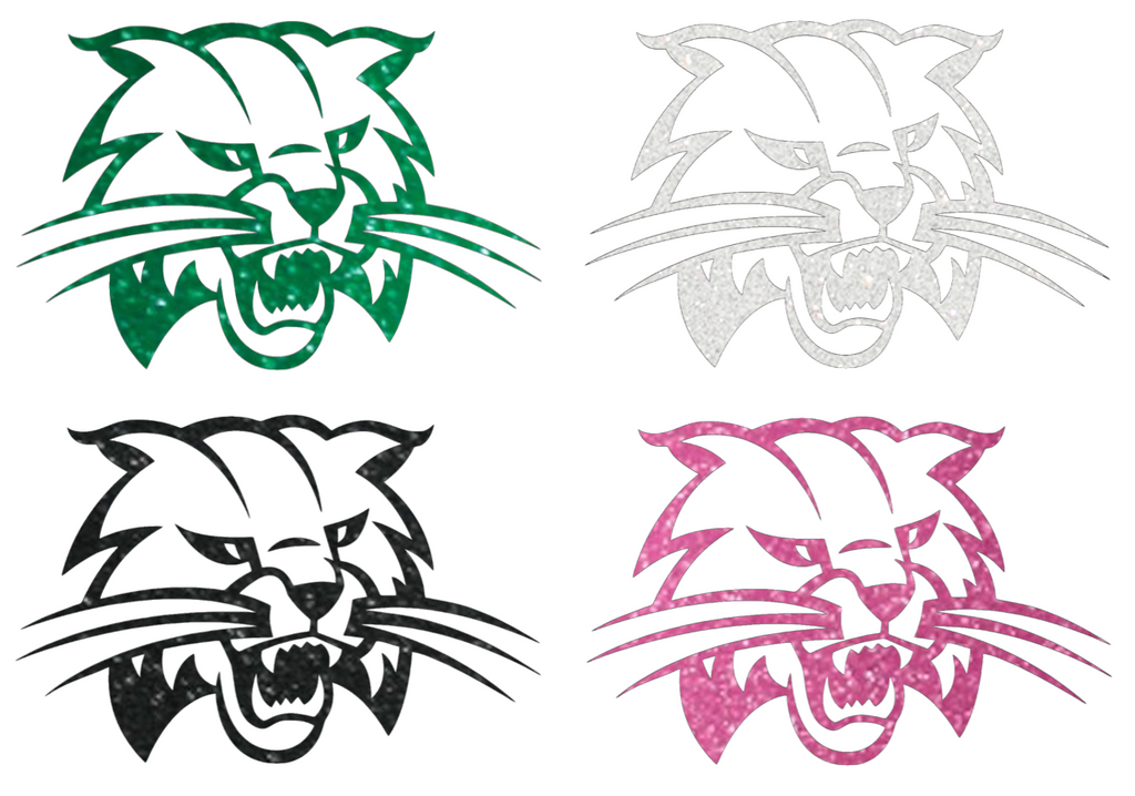 Ohio Bobcats Metallic Sparkle Mascot Logo Premium DieCut Vinyl Decal PICK COLOR & SIZE
