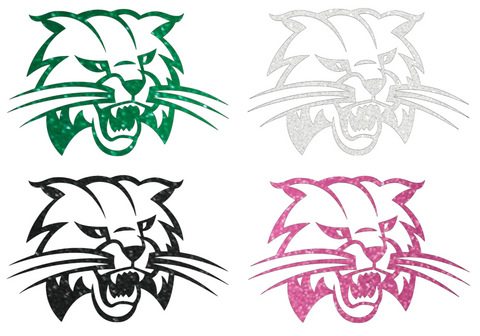 Ohio Bobcats Metallic Sparkle Mascot Logo Premium DieCut Vinyl Decal PICK COLOR & SIZE